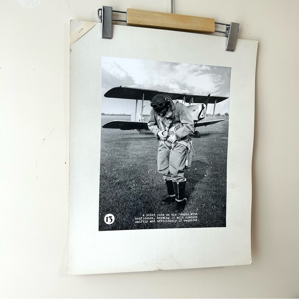 Vintage 1942 Fighter Plane Photo, World War Il, large 20”x 14”original picture